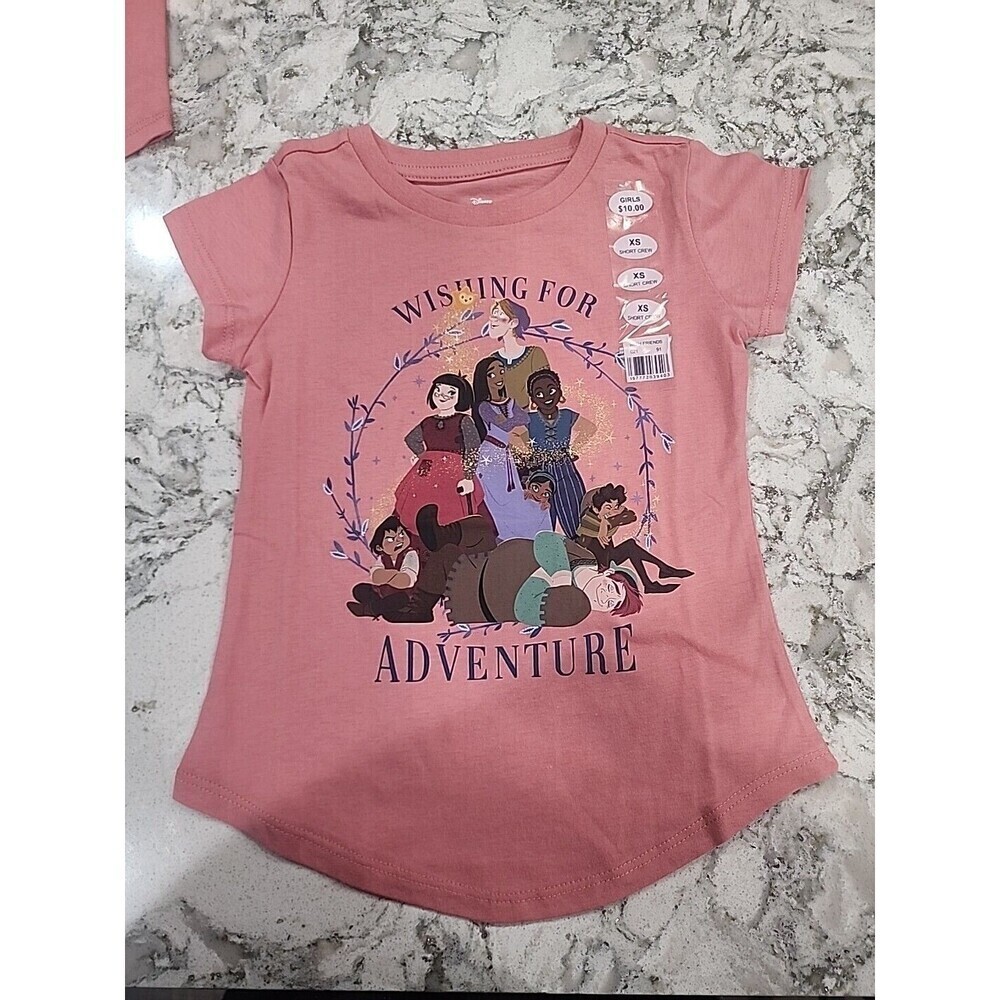 Disney Wish Bunch Girls Short Sleeve Tee Shirt XSMALL